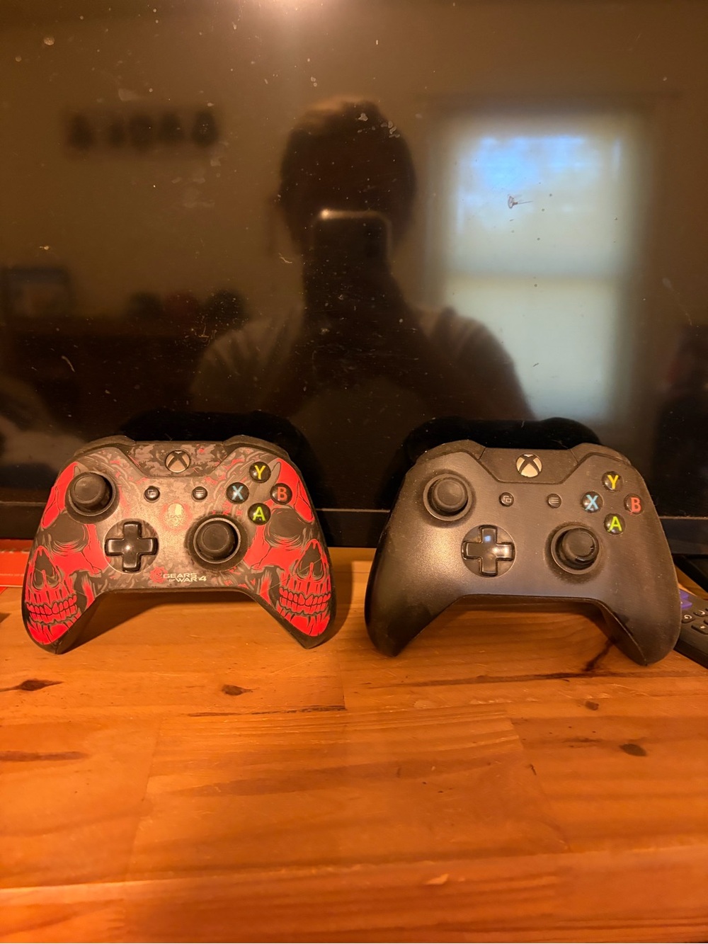 Xbox Wireless Controller — Black with Red Skull Design